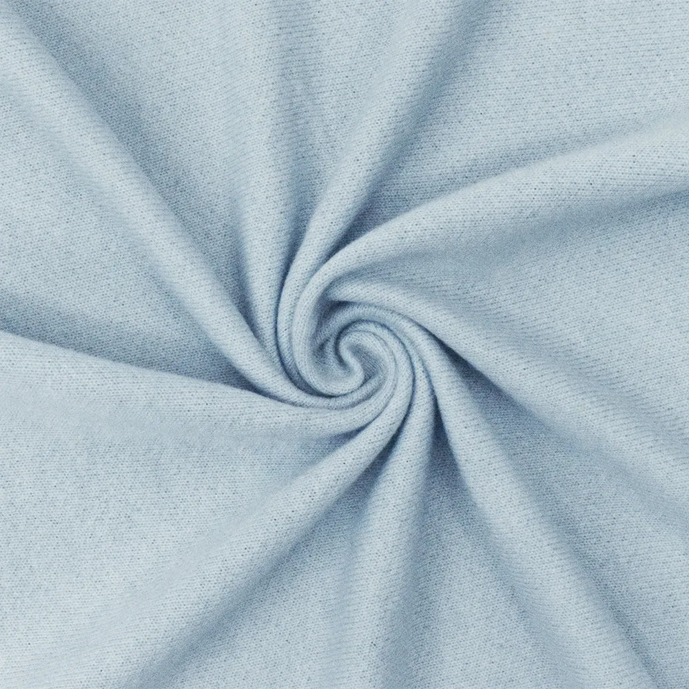 Soft Cloud Blue Solid Stretch French Terry Knit Fabric