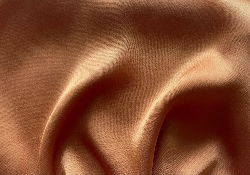 Soft Copper Penny Rayon Viscose Crepe-Back Satin