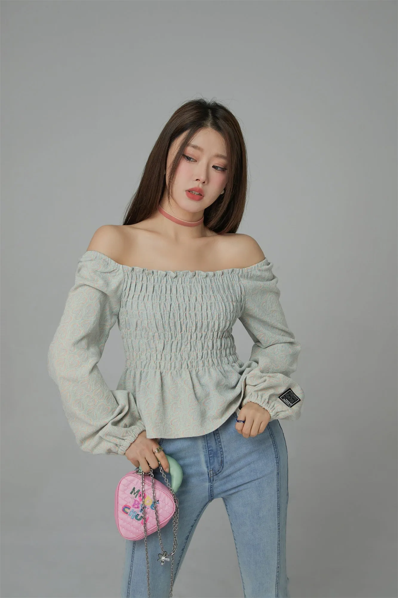 Soft Voice Off-The-Shoulder Blouse