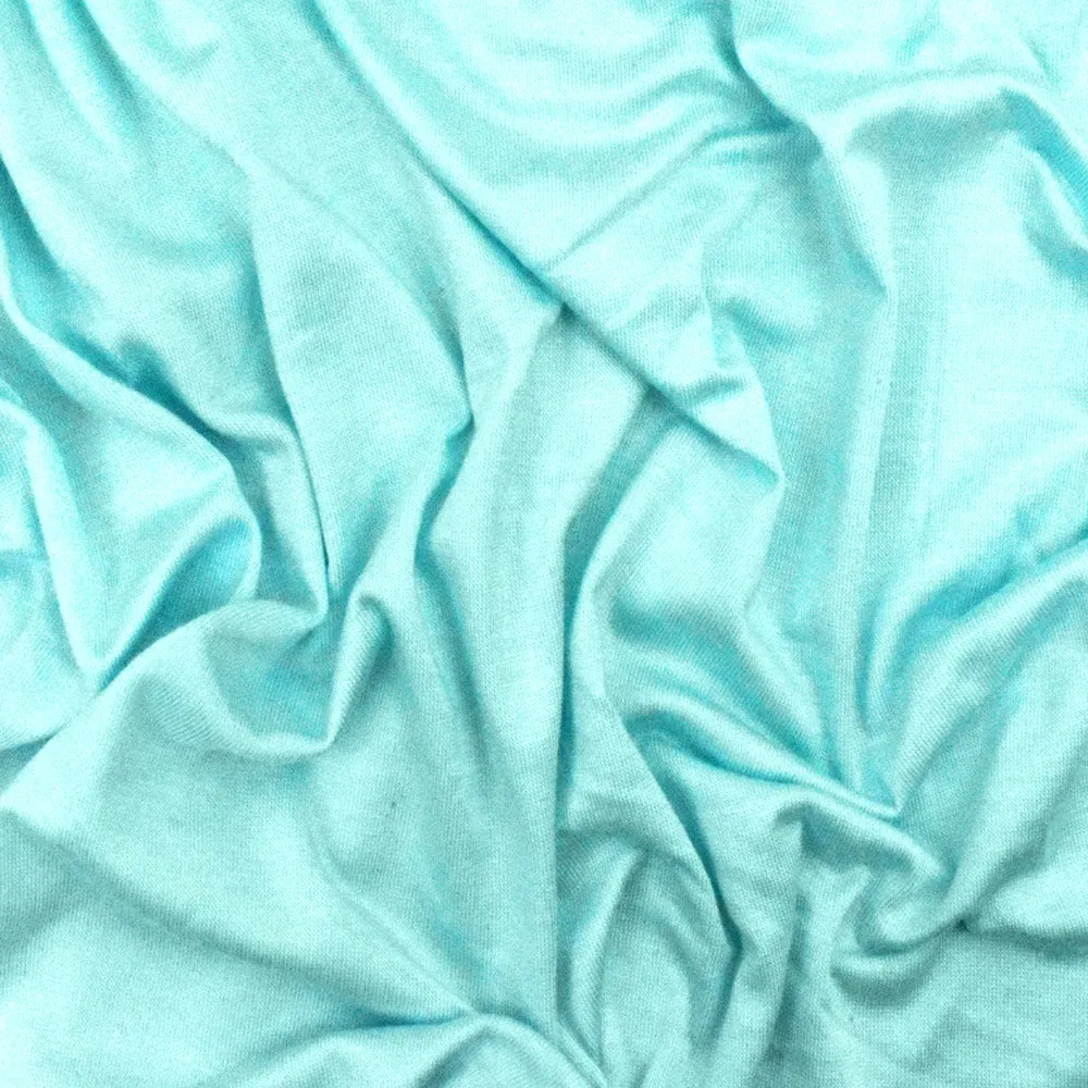 Tahiti Teal Solid Stretch Modal Tissue Jersey Knit Fabric