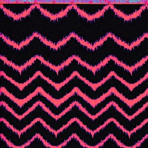 Violet/Hot Pink Ikat Chevron Challis Fabric