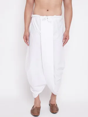 VM BY VASTRAMAY Men's White Traditional Dhoti