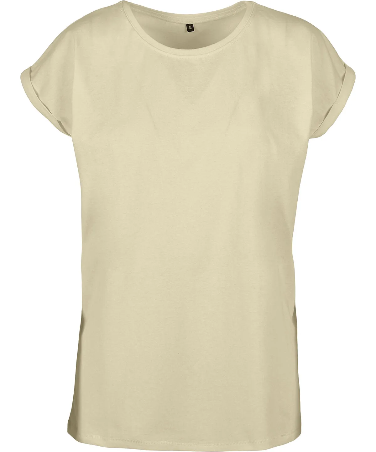 Womens extended shoulder tee | Soft Yellow